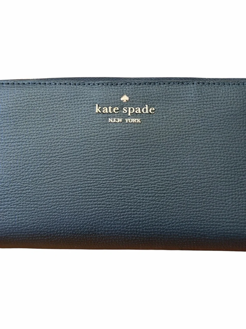 Kate Spade Leila Large Continental Wallet Black Pebbled Leather Zip Around